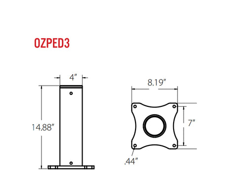 Pedestal base for a Steel Davit, 0.25t