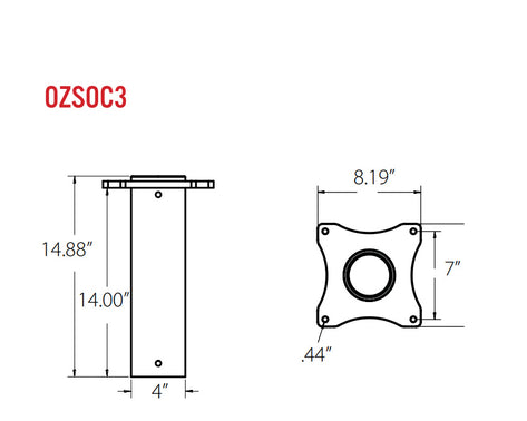 Socket base for a Steel Davit, 0.25t