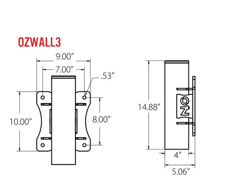 Wall mount base for a Steel Davit, 0.25t