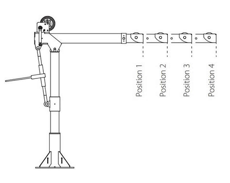 CompOZite Davit, 1200lb capacity