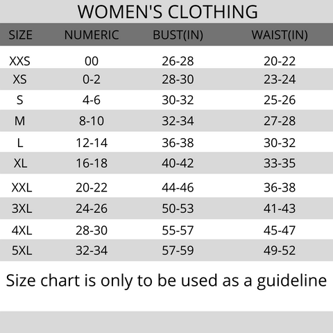 Size Chart – Elevyn25 Collection