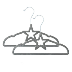 Living Textiles Coat Hanger 6pk Grey Star