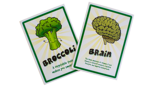 Healthy Little Eaters card game. Broccoli is good for your brain