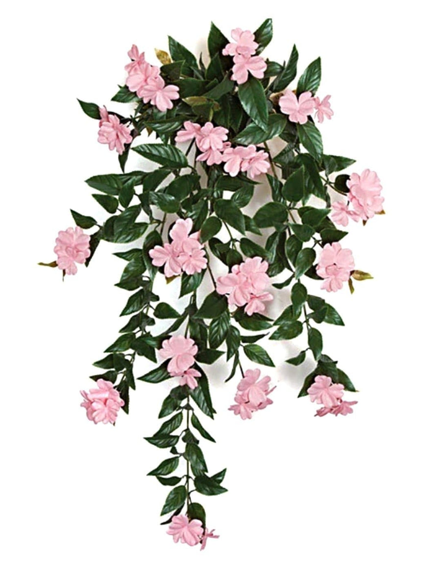 UV Protected Outdoor Light Pink Hanging Impatiens Bush