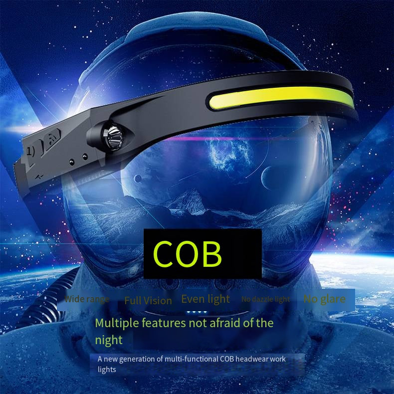 COB Headlamp Rechargeable with Motion Sensor