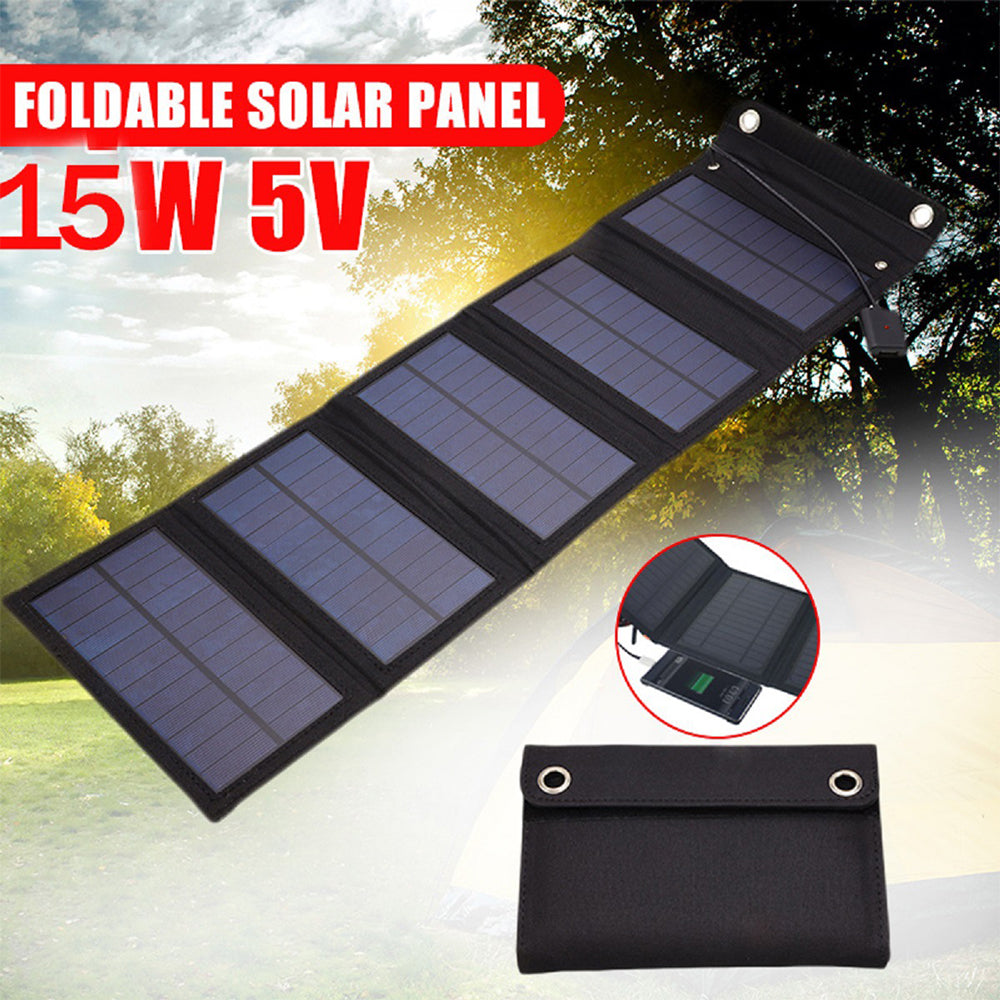 15W USB Portable Solar Panel Charger for Cell Phone