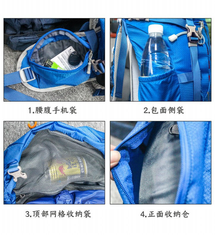 36-55L Hiking Backpack Travel Bag Waterproof Camping Climbing Daypack