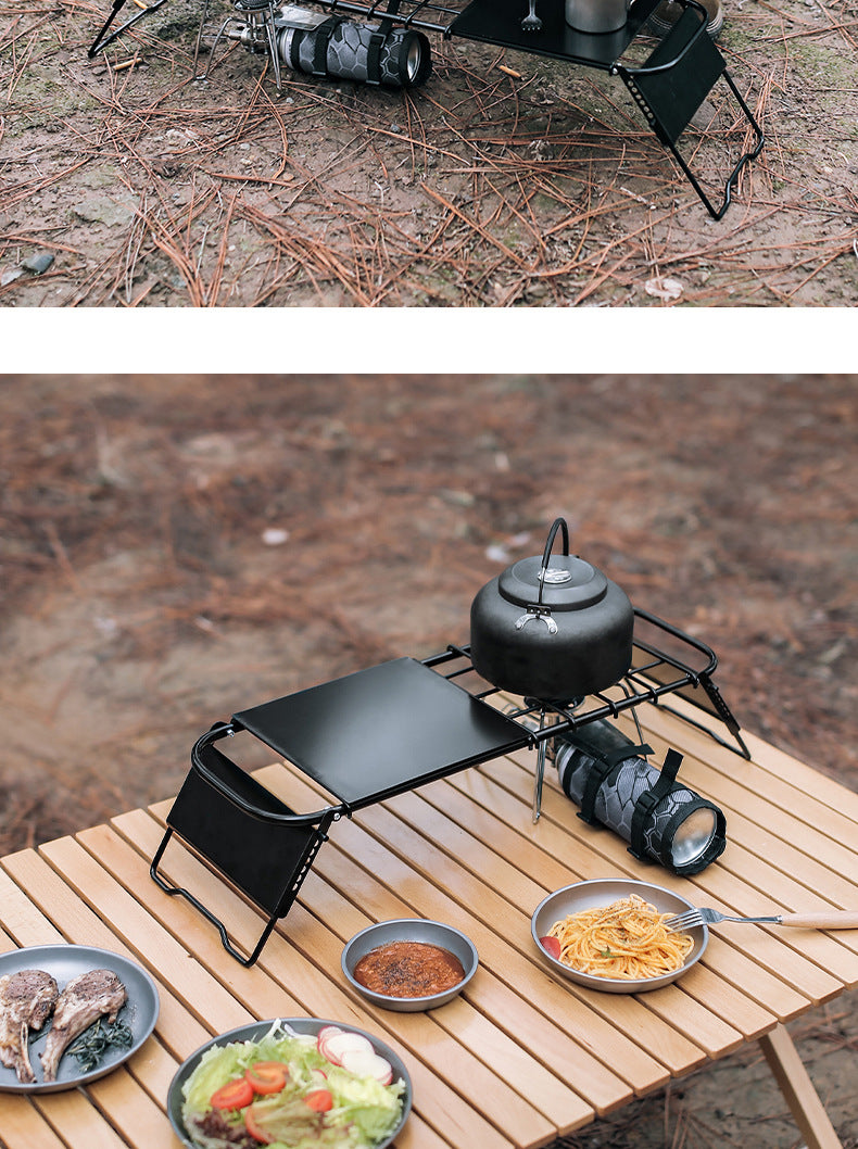 Portable 3-in-1 Design Camping Table for Grill with Mesh Desktop