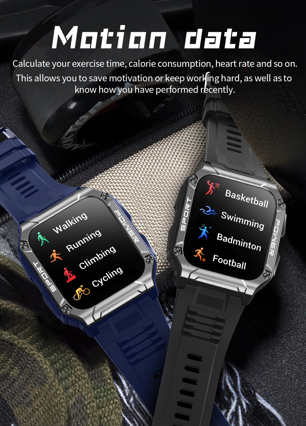 rugged smartwatch with bluetooth calling