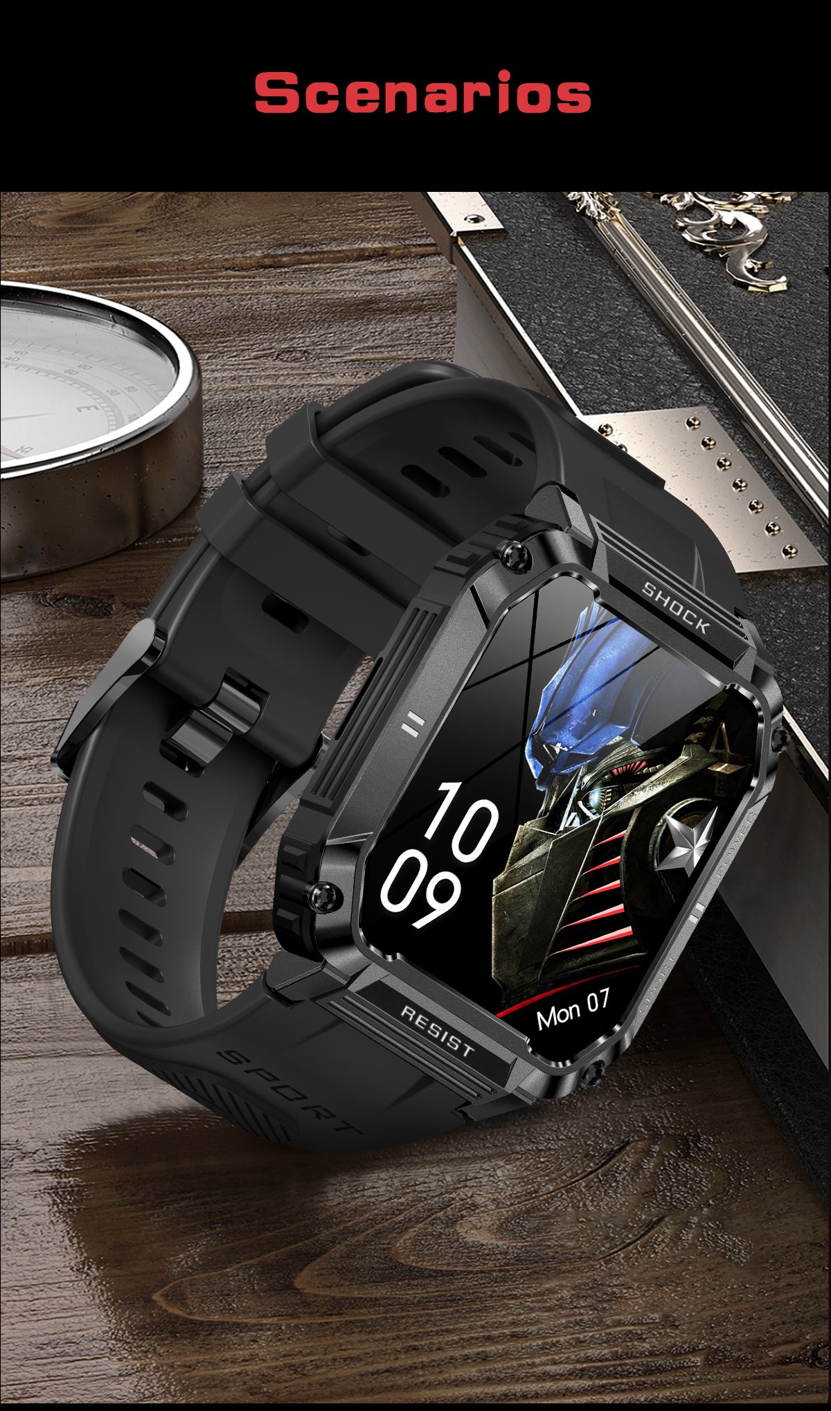 rugged smart watches for men android compatible