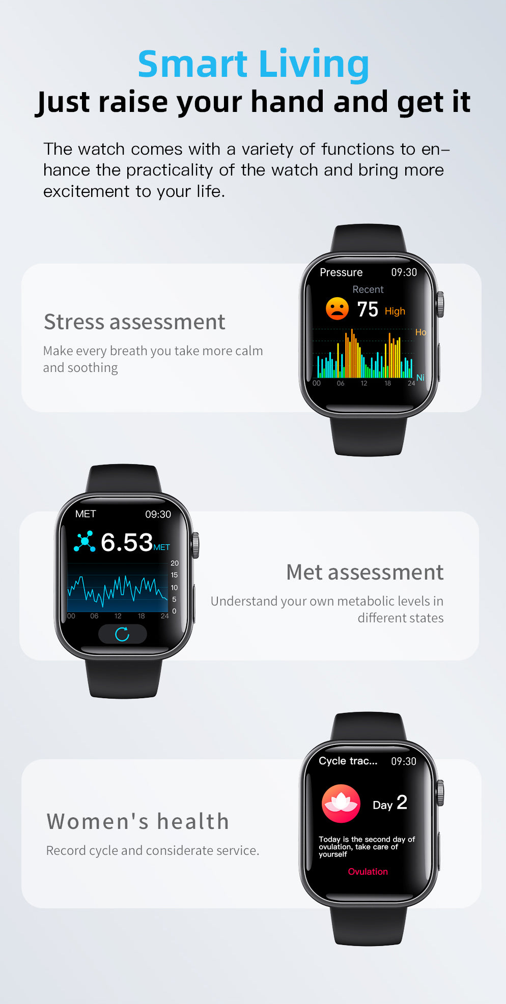 Best ECG Smart Watch of 2024 With Blood Pressure Monitor+Blood Glucose Monitoring