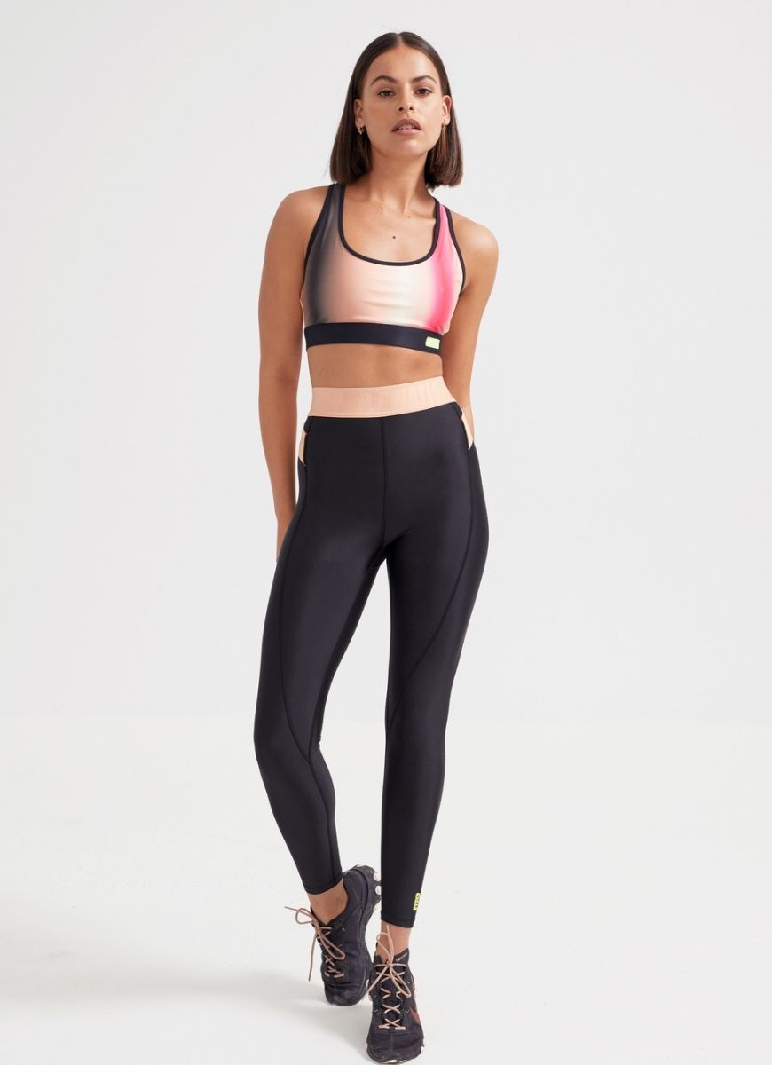 P.E NATION Kith Blast Sports Bra in Charcoal Grey-Size S