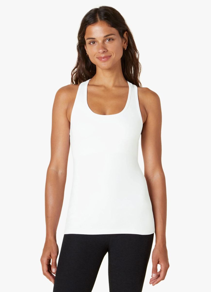 Beyond Yoga Come Together Cropped Tank White CP4590 - Free