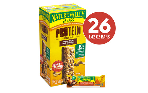 NATURE VALLEY Protein Chewy Granola Bars Peanut Butter Dark