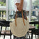 Straw Shoulder Bag in Ivory