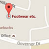 Map: Footwear etc. of University City La Jolla, CA
