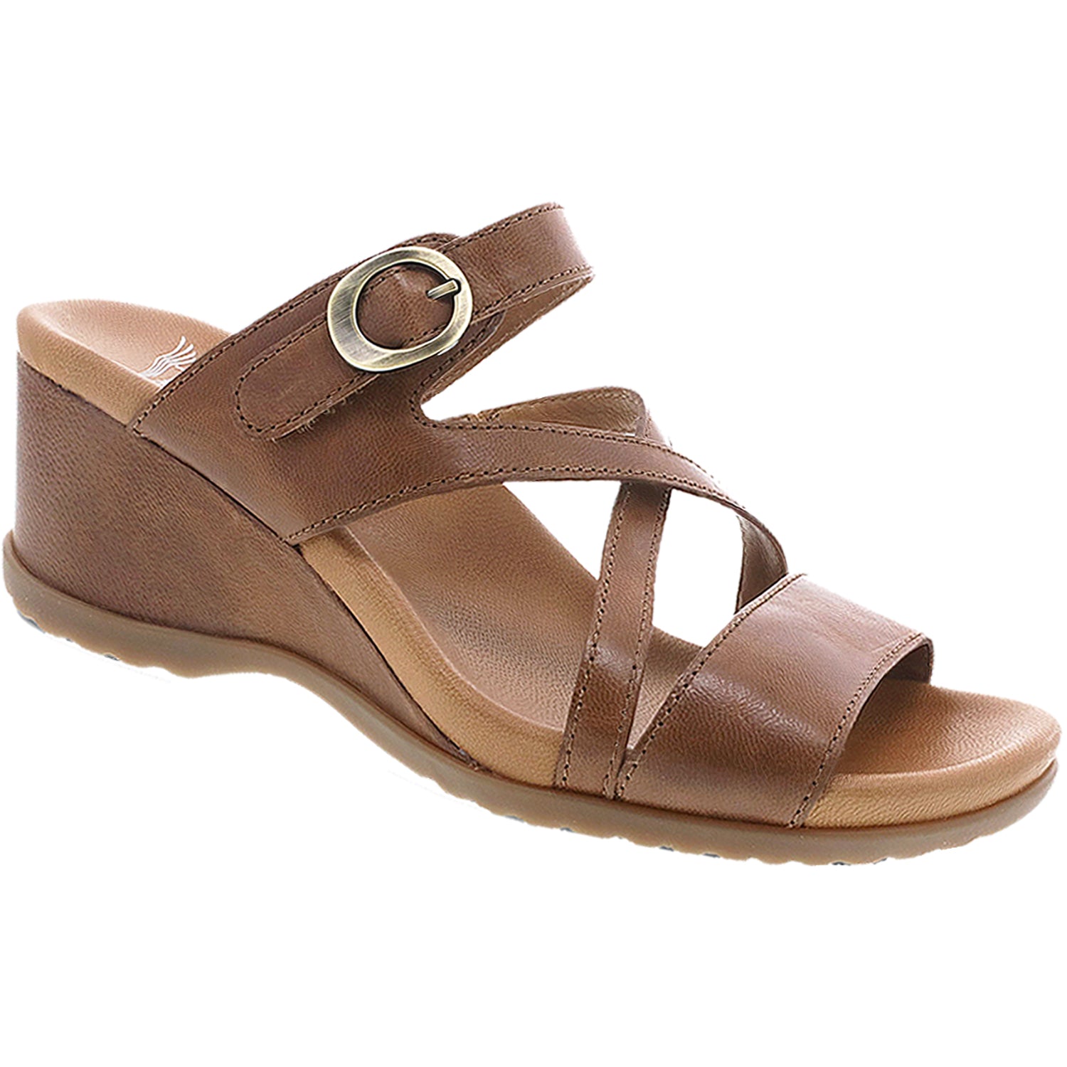 Dansko Ana Tan | Women's Wedge Heel Slide Sandals | Footwear etc.