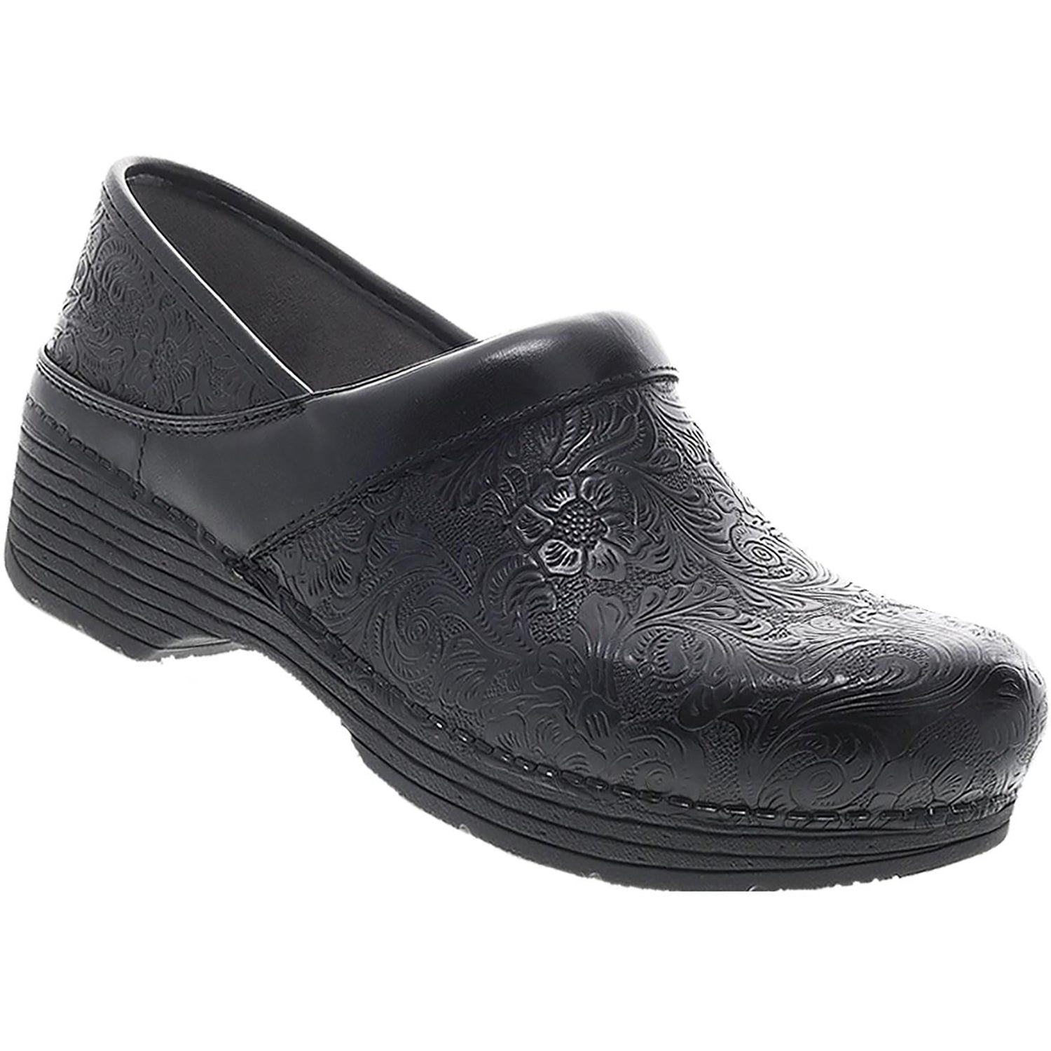 Dansko LT Pro Black Floral | Women's Clogs | Footwear etc.