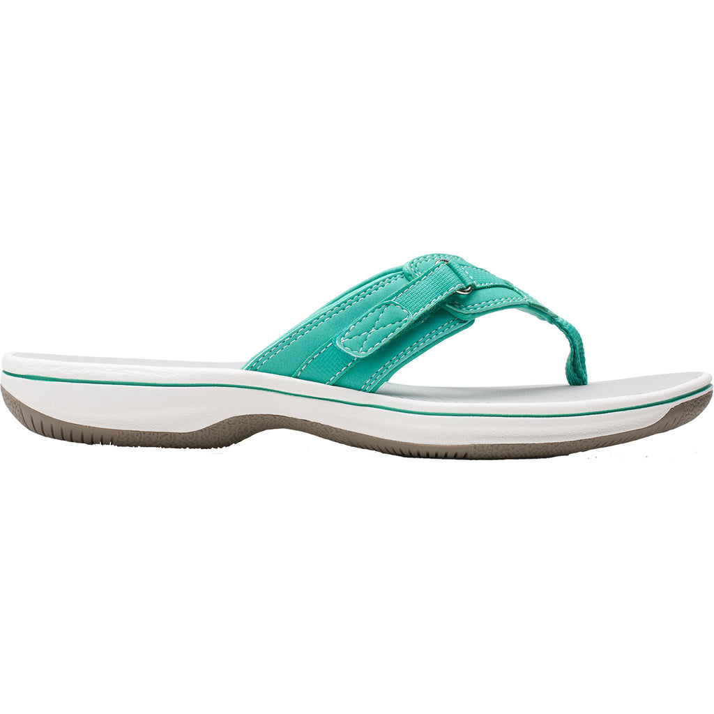 Clarks Breeze Sea Green | Women's Flip Flops | Footwear etc.