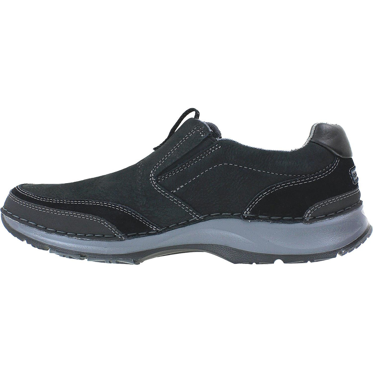 Men's Rockport RocSports Lite Five Slip-On Black Leather – Footwear etc.