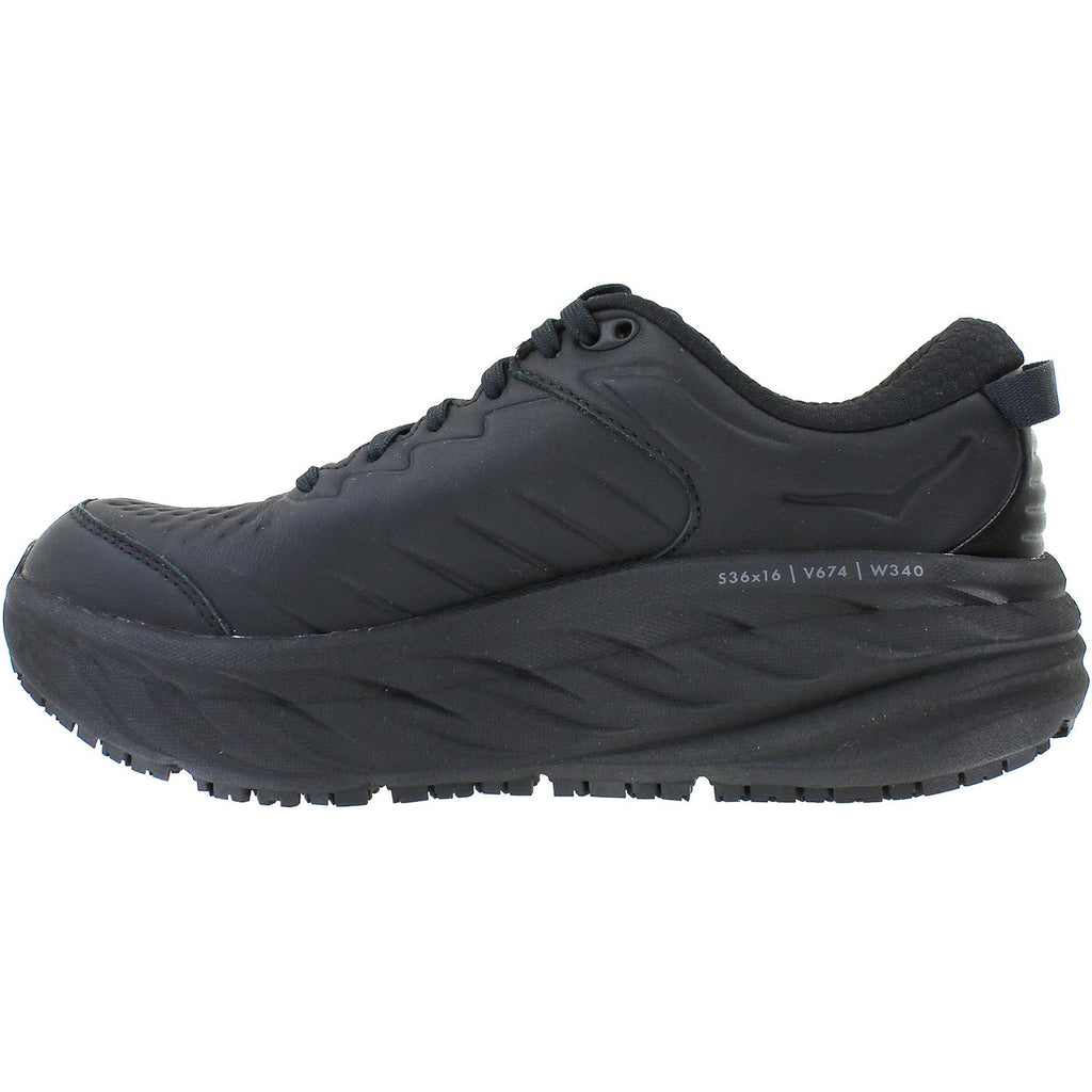 Women's Hoka One One Bondi SR Black Leather – Footwear etc.