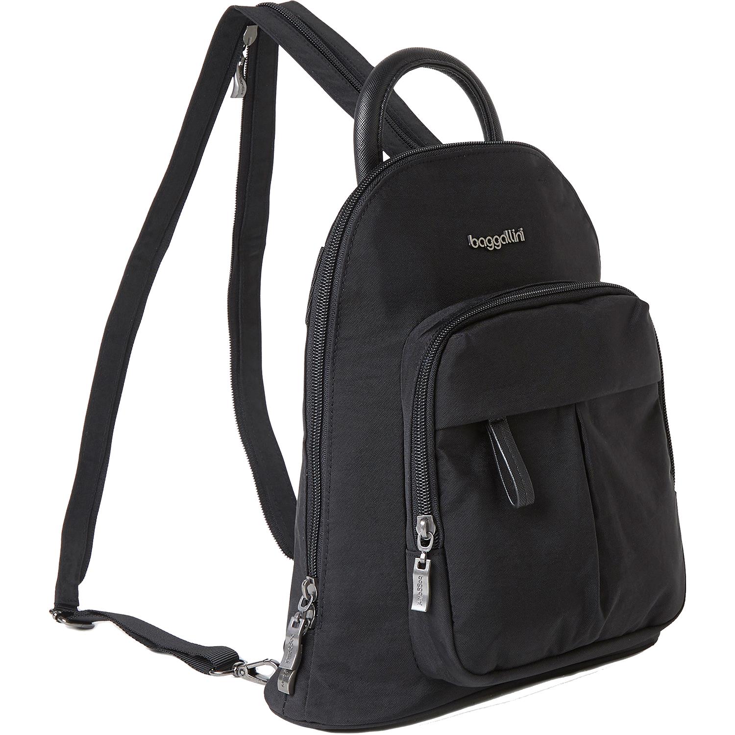 Baggallini Convertible Backpack 2.0 With RFID Black Nylon Footwear etc.