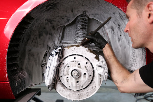 Lamborghini Gallardo Suspension and wheel well cleaning at AMMO NYC