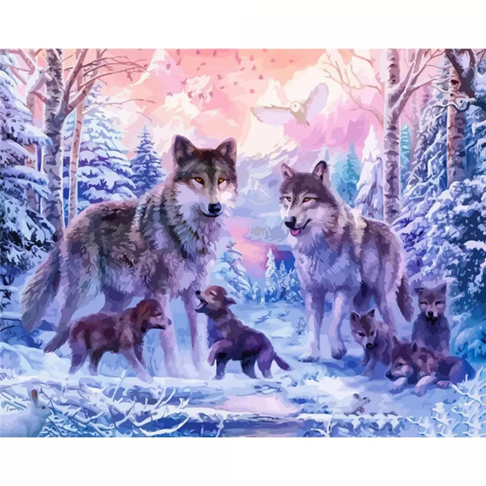 Lovely Wolf Diamond Painting – Fiyo Diamond Painting
