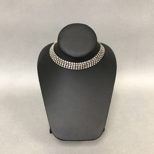 Vintage Choker Necklace Black Rhinestone Choker Necklace Diamond