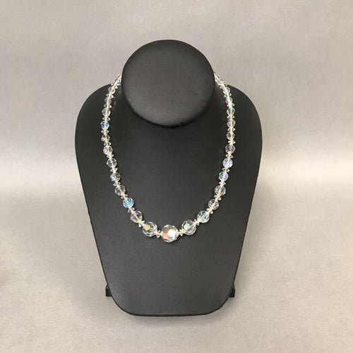 Art Deco Cut Crystal and Sterling Silver necklace