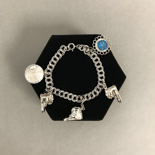 Monet Silver Charm Bracelet – Estate Beads & Jewelry