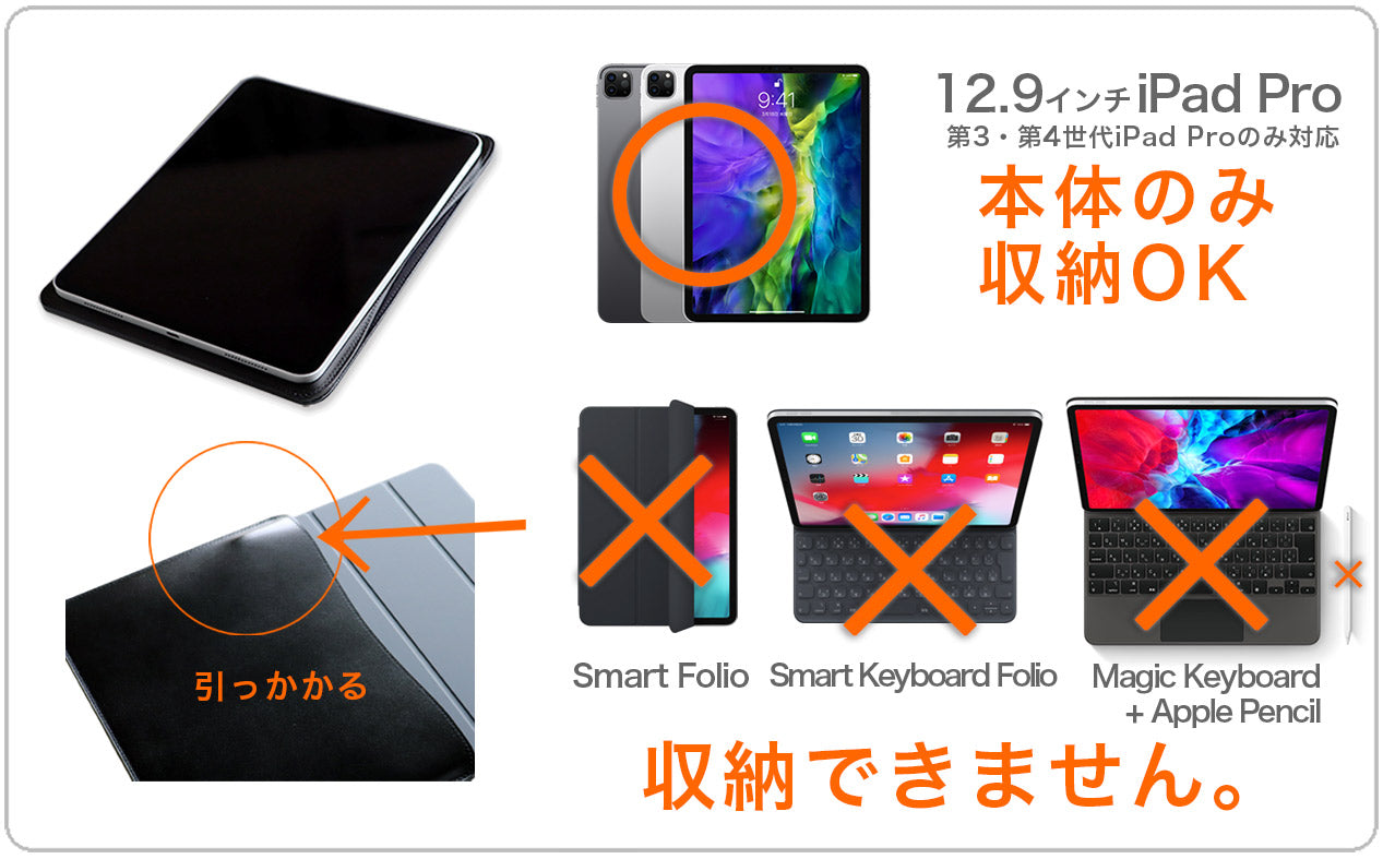 職人が作るレザースリーブ 11インチiPad Pro用