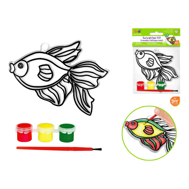 Krafty Kids Kit: 3D DIY 6.8 Suncatcher w/4 Paints&Applicator