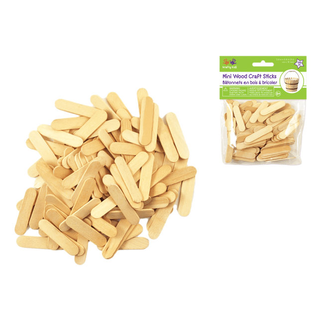 Mini Craft Sticks 120/pk Natural - Craftwood – RQC Supply Ltd