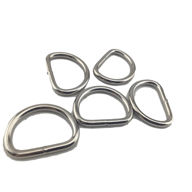 50 PCS Metal D Rings 1 Inch Non Welded Nickel Hardware Bags Ring for Sewing  Keychains Belts and Dog Leash Hand DIY Accessories