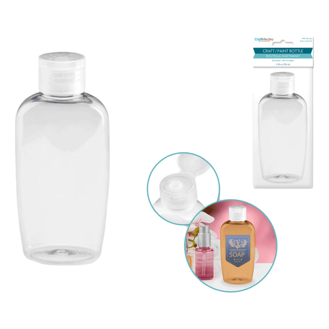 Clear Plastic 1000ml Bottle - WM381000CL