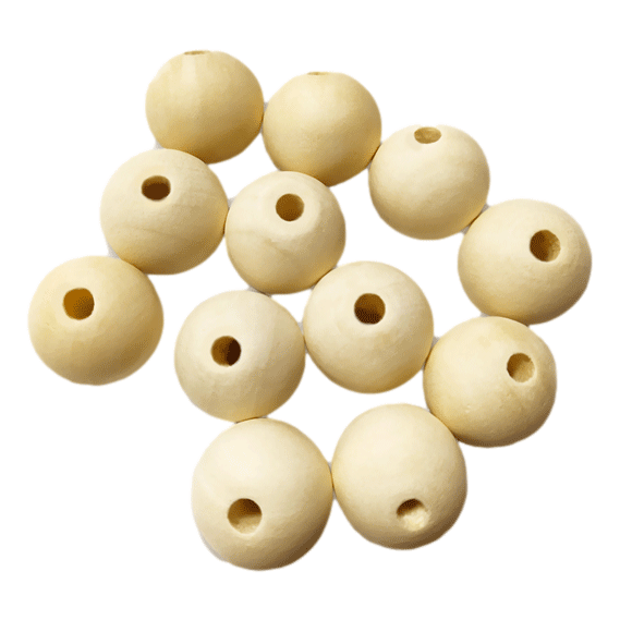 Craftwood: 10mm-16mm Asst Round Beads 60/pk Natural – RQC Supply Ltd