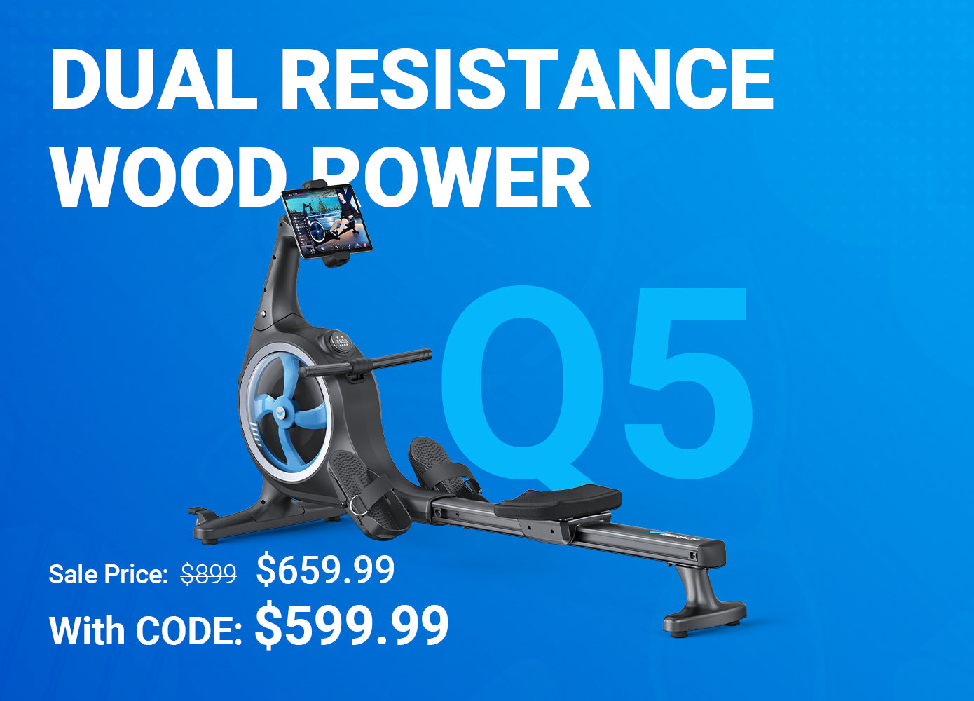 MERACH Q5 Auto Resistance Rower