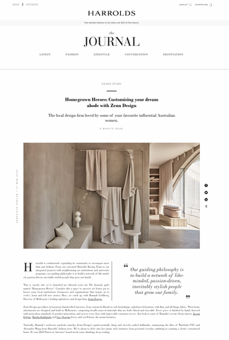 Harrolds Journal Zenn Design feature