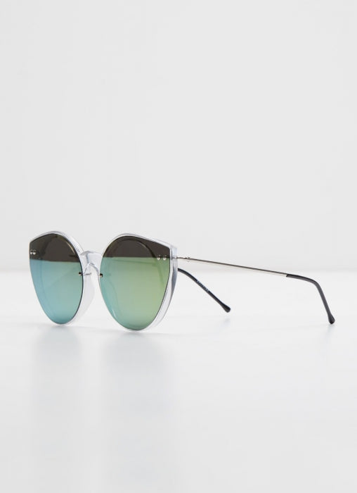 ALFA 2 Sunglasses - Clear & Gold Mirror
