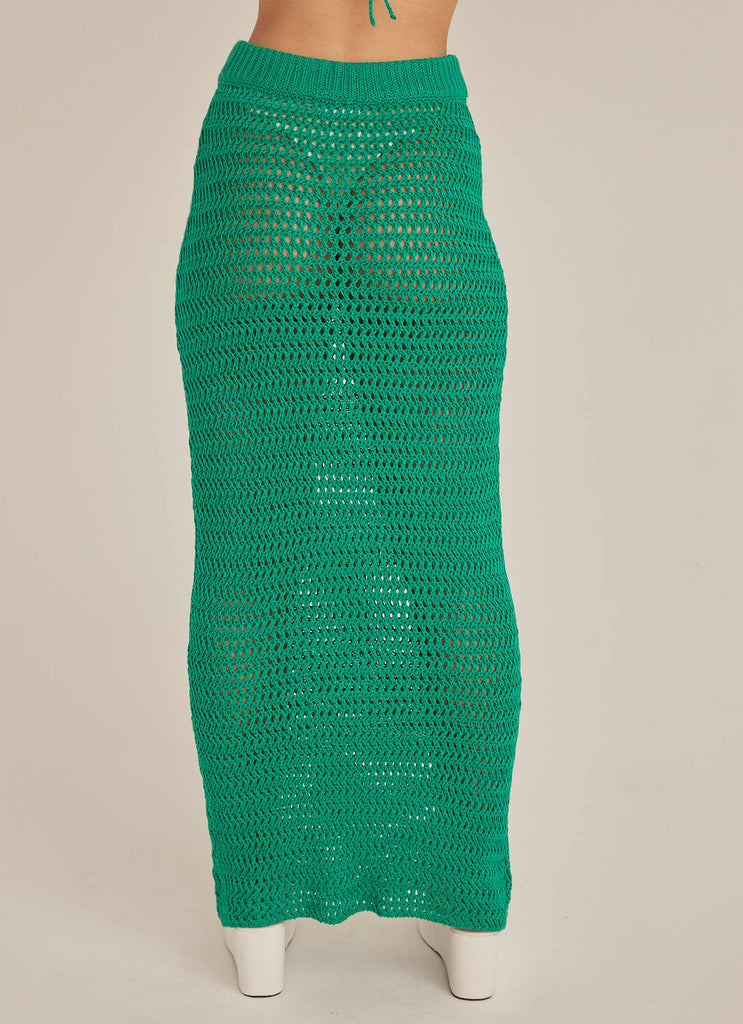 Free Time Crochet Maxi Skirt - Green – Peppermayo NZ