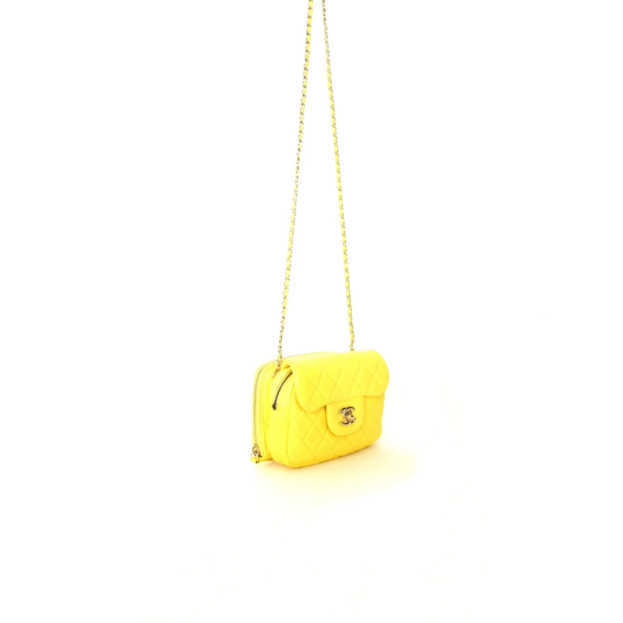 yellow chanel mini bag