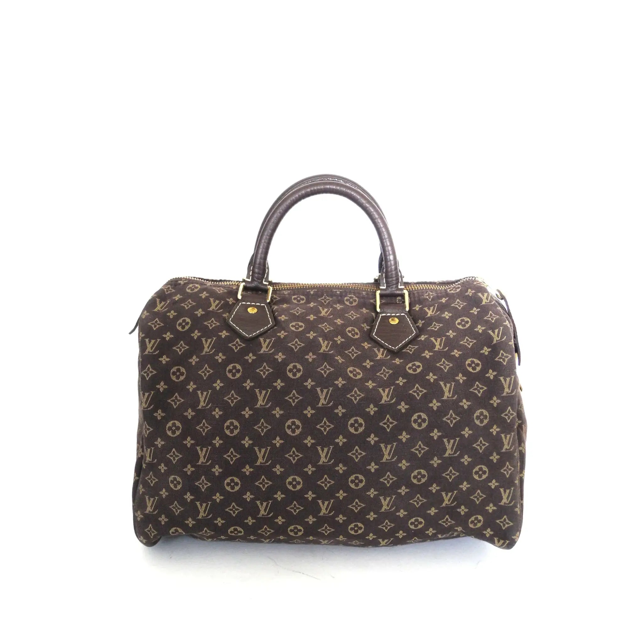 LOUIS VUITTON Speedy 30 Damier Ebene Satchel Bag Brown