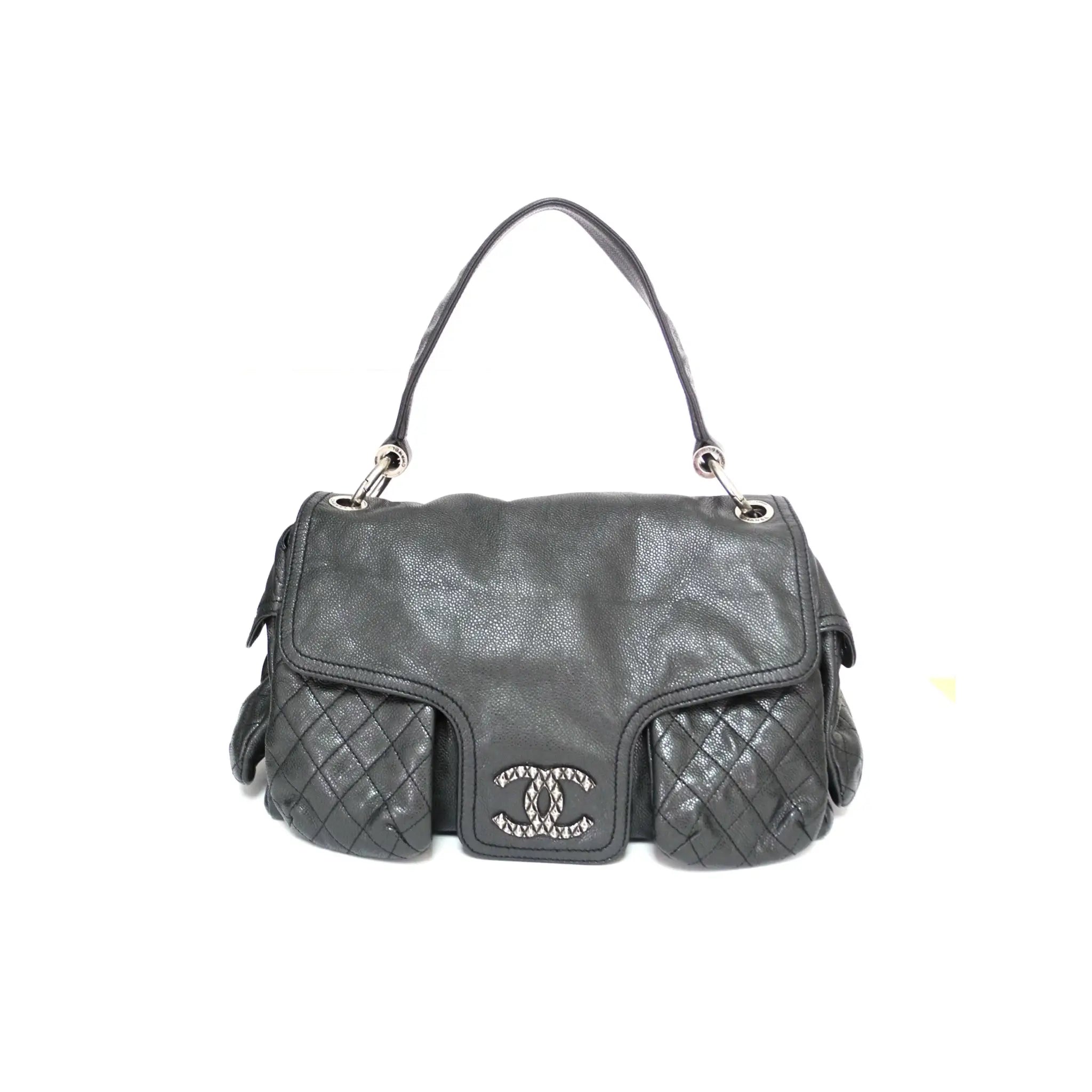 Image of Chanel Bag Caviar Glacé Coco Rider