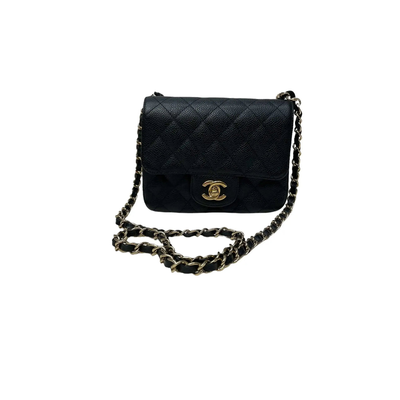 Chanel Timeless Classic mini bag Blue Dark blue Gold hardware Leather  ref265709  Joli Closet