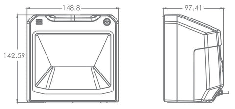 Wide scanning area