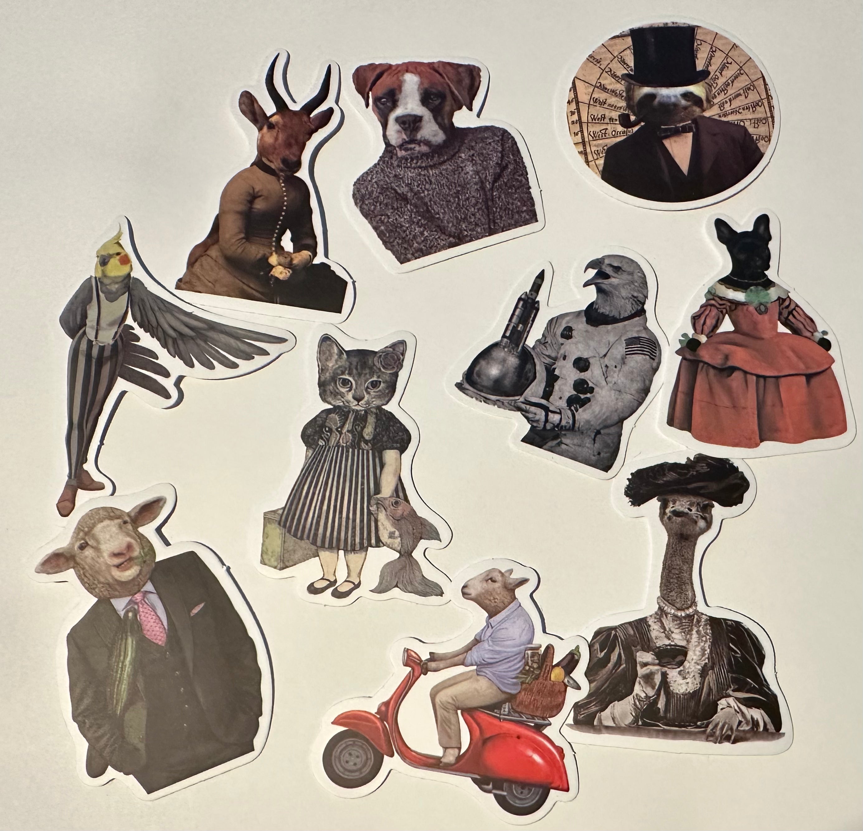Vintage Animals in Human Clothes