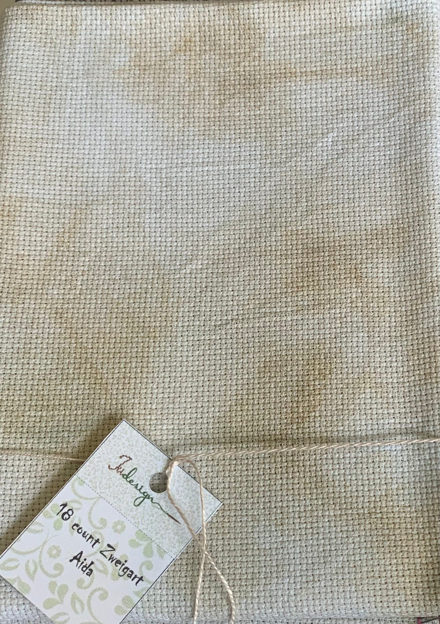 Sampler Khaki Aida by XJudesign - fat quarter