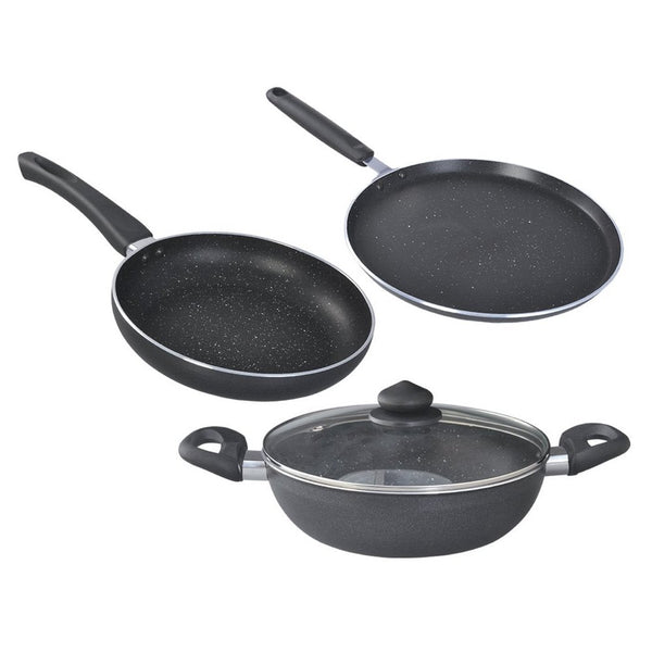 Buy Prestige Omega Deluxe Black Round Granite Coated Non-Stick Frying Pan  28 cm (36306) Online at Best Prices in India - JioMart.