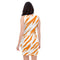 Orange tiger skin sexy night Dress for club party